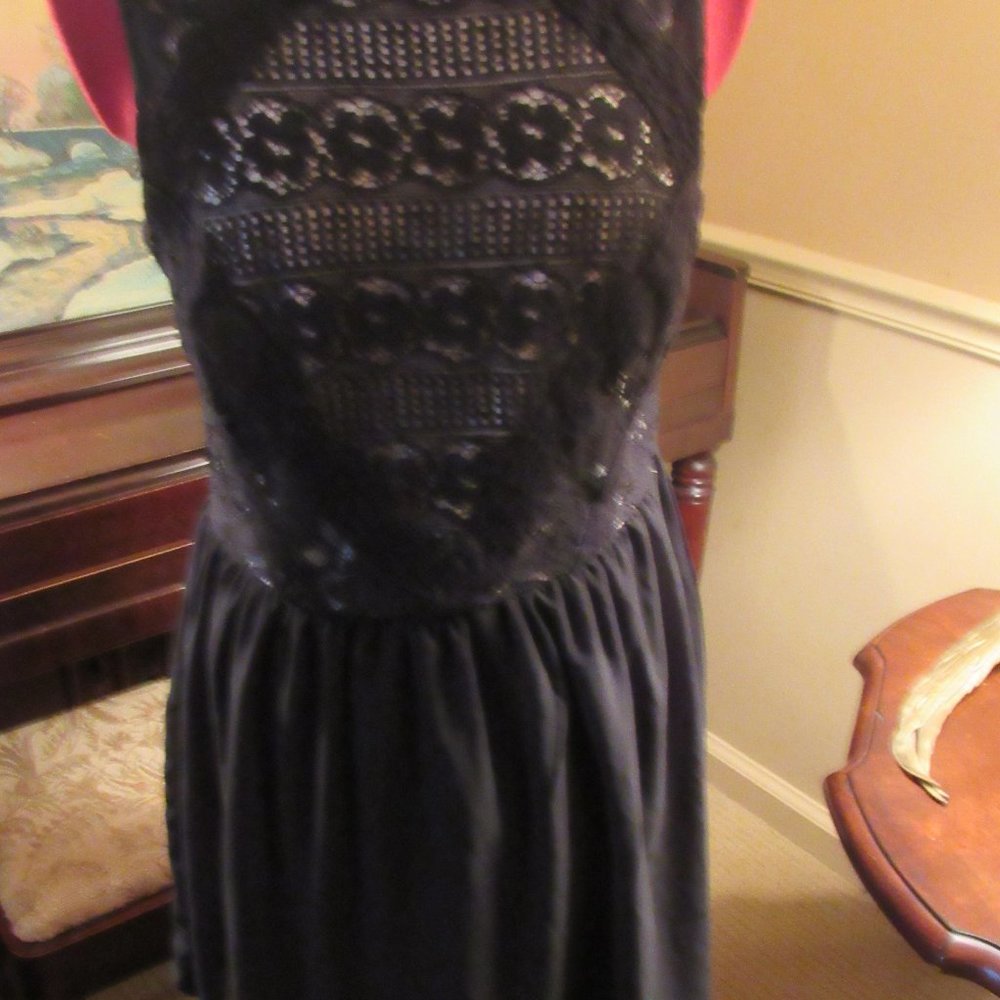 womens dress - REWIND - Black Lace and Chiffon